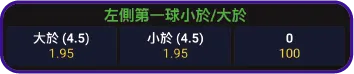 左側第一球大於小於