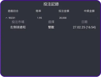投注紀錄
